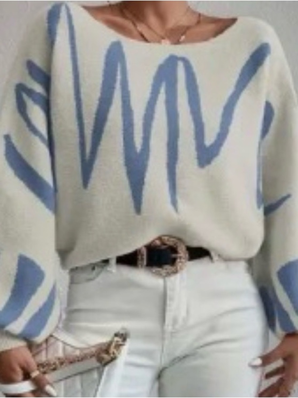 geometric sweater